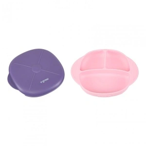 Farfurie silicon cu capac , mov, U-Grow - Img 3