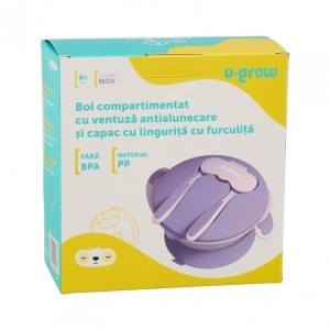 Bol , lingurita si furculita, mov,U-Grow - Img 4
