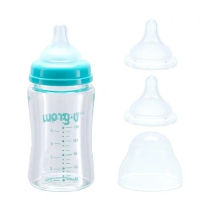 Biberon de sticla180 ml+2 tetine, U-Grow - Img 3