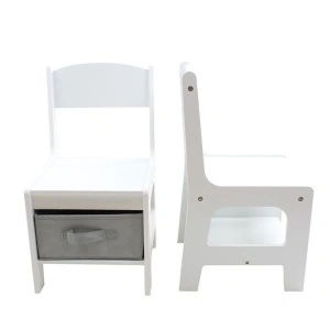 Set masuta si 2 scaune , alb MDF, U-Grow - Img 5