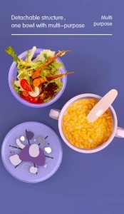Bol 2 in 1 pentru snackuri, mov, U-Grow - Img 6