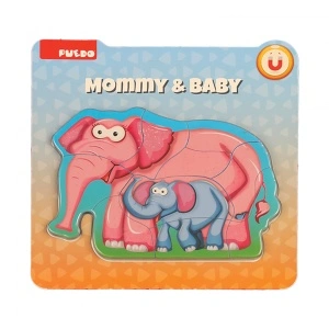 PUZZLE MAMA SI COPILUL, ELEFANT,8 PIESE - Img 2
