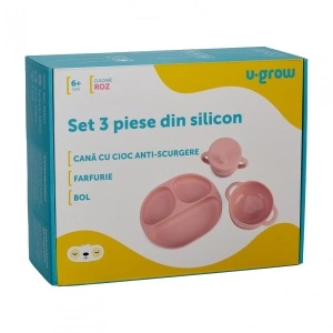 Set 3 piese silicon, roz, U-Grow - Img 7