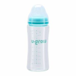 Biberon de sticla 260 ml+2 tetine,U-Grow - Img 2