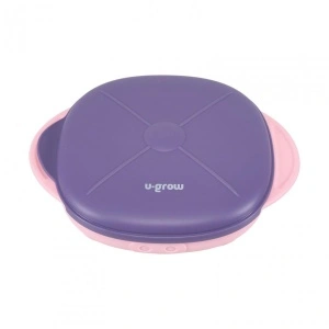 Farfurie silicon cu capac , mov, U-Grow - Img 2