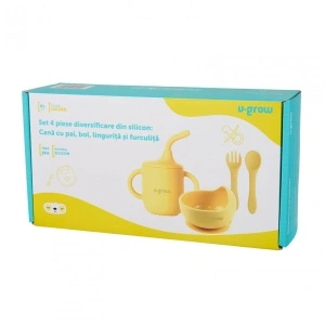 Set 4 piese din silicon,galben, U-Grow - Img 4