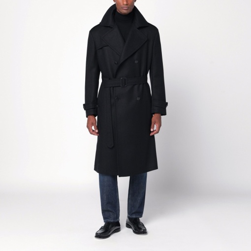 Tagliatore Borns black belted coat - Img 1