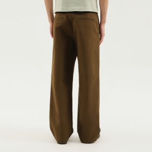 1989 STUDIO Olive green straight leg cotton pants - Img 2