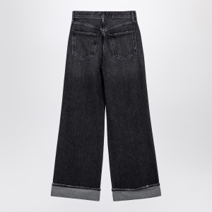 AGOLDE Dame dark grey wide ribbed denim jeans - Img 2
