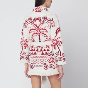 Alanui Chalk white/ruby Glimpse Of Eden cardigan - Img 2
