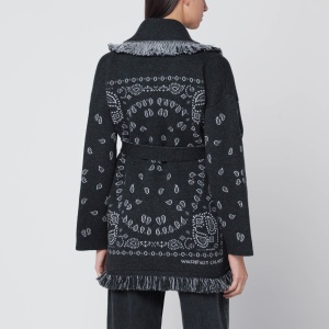Alanui Dark grey Bandana Jacquard cardigan - Img 2