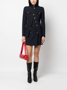 Alexander McQueen wool-cotton blend mini wrap skirt - Img 2
