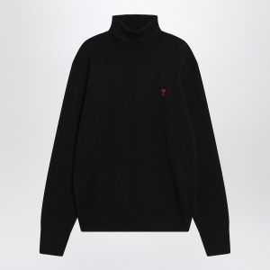 Ami Paris Black turtleneck sweater Ami De Coeur