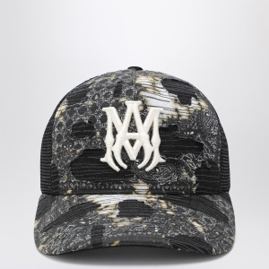 AMIRI Black bandana trucker hat