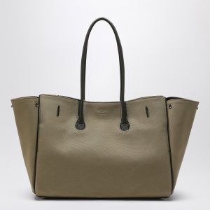 Balenciaga Carry All Bel Air Media bag in khaki canvas - Img 2