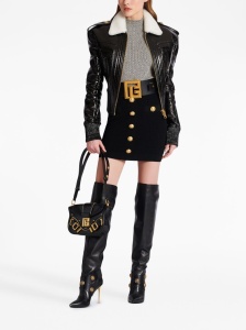 Balmain Button Embellished Knitted Skirt - Img 4