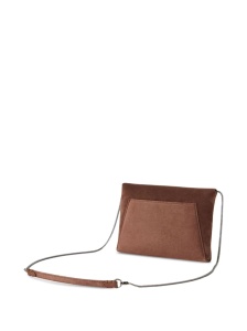 Brunello Cucinelli BC Duo pochette in suede with precious chain - Img 3