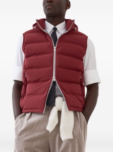 Brunello Cucinelli Bonded taffeta down vest with heat-bonded seams and detachable hood - Img 2