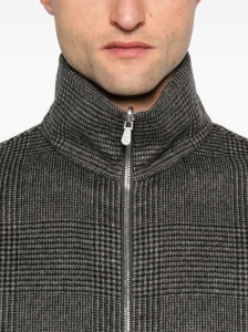 Brunello Cucinelli Check-pattern zip-up bomber jacket - Img 4