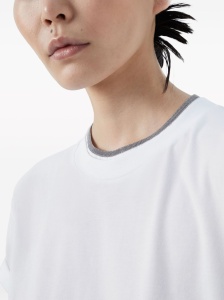 Brunello Cucinelli Contrast-trim T-shirt - Img 4
