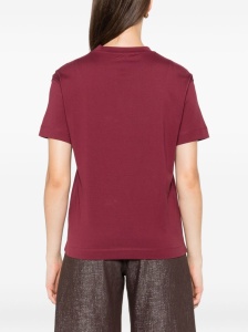 Brunello Cucinelli Cotton jersey T-shirt with shiny tab - Img 4