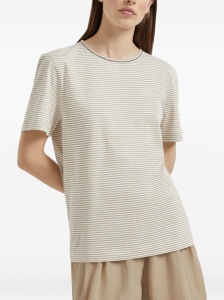 Brunello Cucinelli Cotton Stripe T-Shirt - Img 3