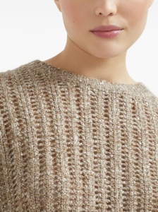 Brunello Cucinelli Dazzling Rib sweater in Soft wool, cashmere and mohair - Img 2