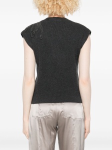 Brunello Cucinelli Embellished knitted vest - Img 4