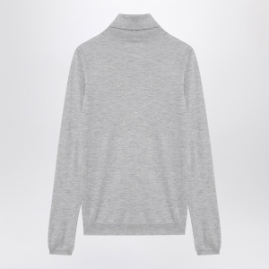 Brunello Cucinelli Light grey turtleneck in cashmere blend - Img 2
