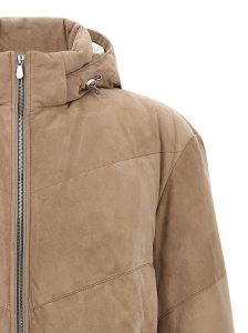 Brunello Cucinelli Quilted suede down jacket - Img 4