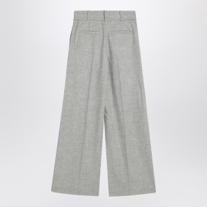 Brunello Cucinelli Wide grey trousers in wool and cashmere - Img 2