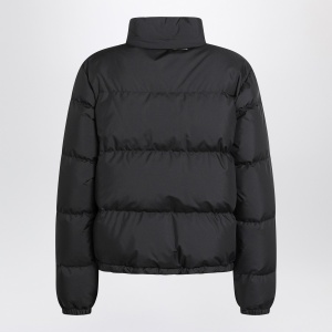 Burberry Black zip-up puffer jacket with Check detail - Img 2