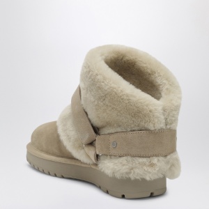 Burberry Chubby snow boots in suede and beige shearling - Img 2