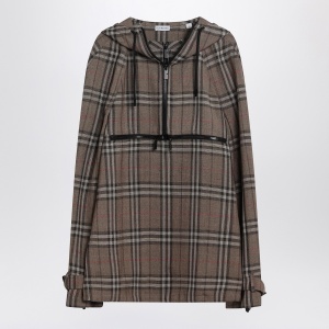 Burberry Half-zip jacket with Check pattern in silk blend