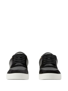 Burberry Leather, suede and check sneakers - Img 4