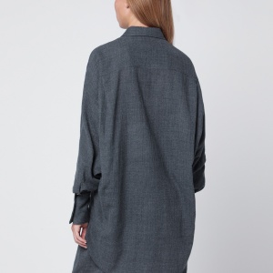 DARKPARK Grey melange Georgia shirt with scarf - Img 2