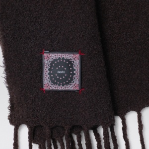 Destin Ebony brown wool and cahsmere scarf - Img 2