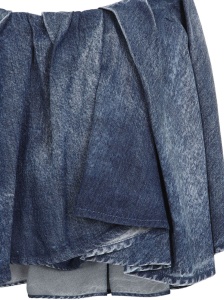 Diesel Asymmetric Mini Skirt in Blue - Img 3