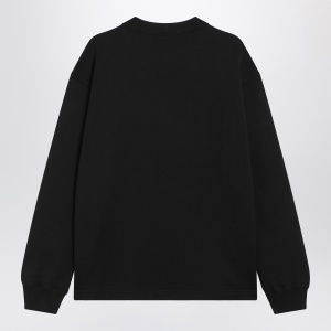 Dolce & Gabbana Dolce&Gabbana Black cotton sweatshirt with logo patch - Img 2