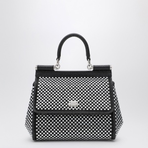 Dolce & Gabbana Dolce&Gabbana Black Sicily medium handbag with crystals