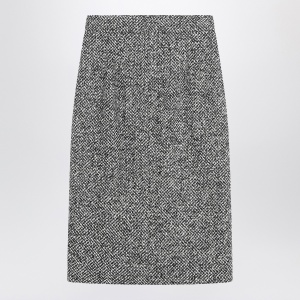 Dolce & Gabbana Dolce&Gabbana Pencil skirt in speckled wool blend - Img 2