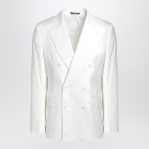 Dolce & Gabbana Dolce&Gabbana White single-breasted cotton jacket