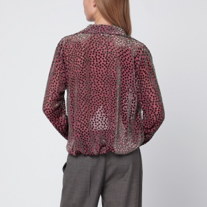 Dries Van Noten Pink polka dot silk blend shirt - Img 2