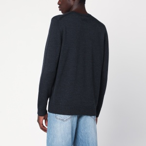 Drumohr Charcoal grey wool crew neck sweater - Img 2