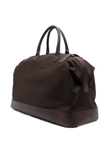 Emporio Armani Duffel bag with crocodile-print leather details - Img 2