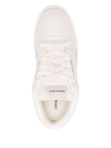 EMPORIO ARMANI EXCLUSIVE Emporio Armani Leather and mesh sneakers with contrasting details - Img 2