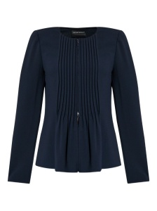 Emporio Armani Jacket in fluid woven fabric with pleats