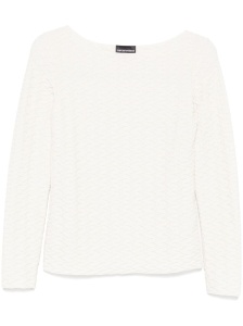 Emporio Armani Jacquard boat-neck top