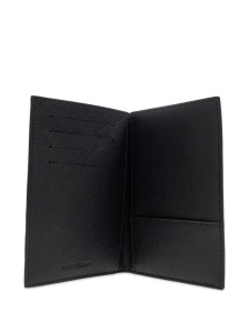 Emporio Armani Passport holder in saffiano leather with ASV eagle plaque - Img 4