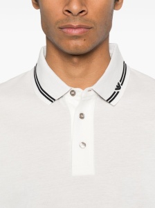 Emporio Armani Piqué polo shirt with piped collar - Img 4
